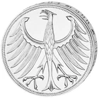 5 DM Coin Silver Eagle - The Legendary "Heiermann". Lot of 4 Coins.