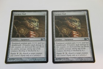 MTG Gorgon Flail x2- -Magic 2010-Lightly Played