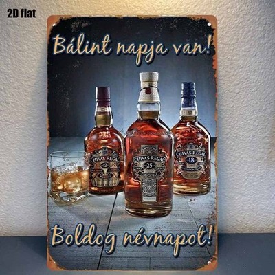 Celebrate Chivas Regal Whiskey  Tin Metal Signs Home Décor 8x12