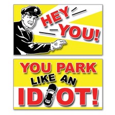 You Park Like an Idiot Bad Parking Prank Cards - 50 Qty