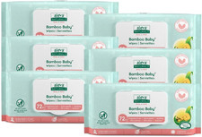 Bamboo Baby Sensitive Wipes  Unscented  Extra Strong and Ultra Soft  Natural
