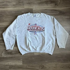 VTG Logo Athletic Tennessee Oilers Sweatshirt Mens L Gray NFL Embroidered 90s 