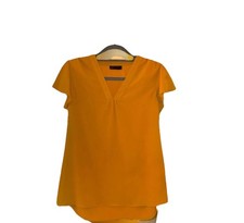 PAPAYA UK 12 SMART MUSTARD SHORT SLEEVE BLOUSE 