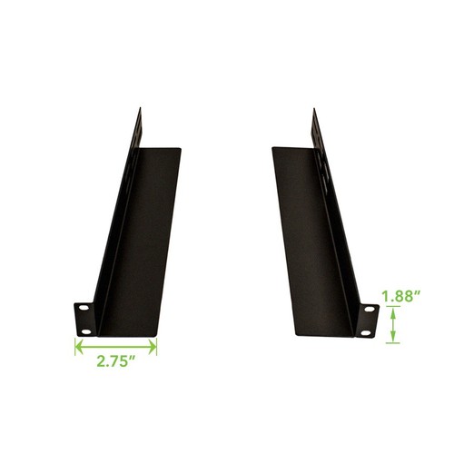 1 Space 1U - Adjustable Depth Audio Network 4-Post Rack Mount Server Shelf Rails - Picture 3 of 4