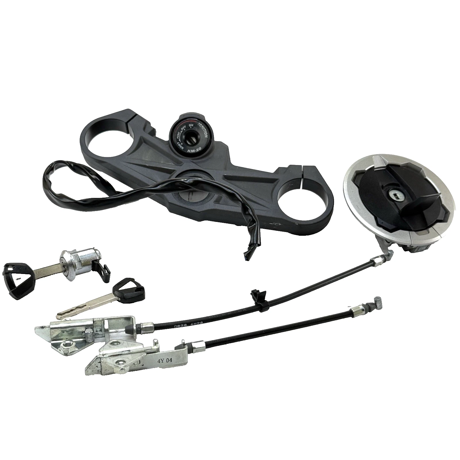 2024 2025 KAWASAKI NINJA ZX-6R LOCK SET IGNITION KEY TRIPLE TREE CLAMP *2 KEYS*