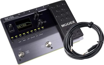 Mooer GE 150 Amp Modeling Gitarren Multieffekt LCD Looper Cab IR USB Kabel Set