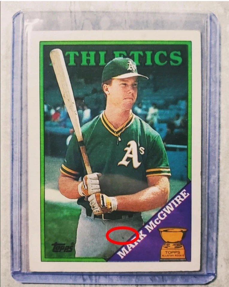 1988 Topps All-Star Rookie #580 Mark McGwire como nuevo múltiples errores muy raro 🔥 Foto 3 de 4