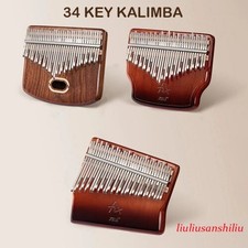 Kalimba 34 Keys Thumb Piano Veneer Beech Wood 34 Key Kalimba Finger Piano