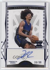 2022-23 Leaf Trinity Blue 30/30 Kendall Brown BA-KB1 Rookie Auto RC 0ui5