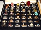 Vintage Estate Costume Jewelry LOT 42 RINGS ALL Wearable Some Marked