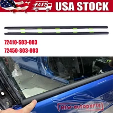 2PCS Door Weather Strip Window Belt Seal Molding Trim For 1996-2000 Honda Civic