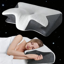 Cervical Memory Foam Pillow for Neck Pain-Relief Ergonomic Neck Support Pillows