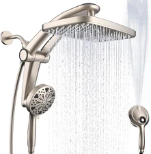 High Pressure Rain & Handheld Shower Head Combo w/ Magnetic Docking & Jets