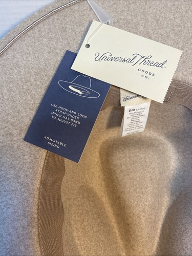 Felt Look Wide Brim Hat By Universal Thread Co. Brand New With Tags Braid Detail - Picture 8 of 22