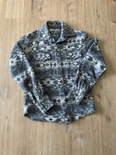 Wrangler Retro Premium Pearl Snap Flannel Shirt Shacket Aztec Western Men s S