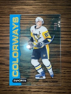 2024-25 Upper Deck Synergy Colorways Sidney Crosby #L-87 Neon Blue /99