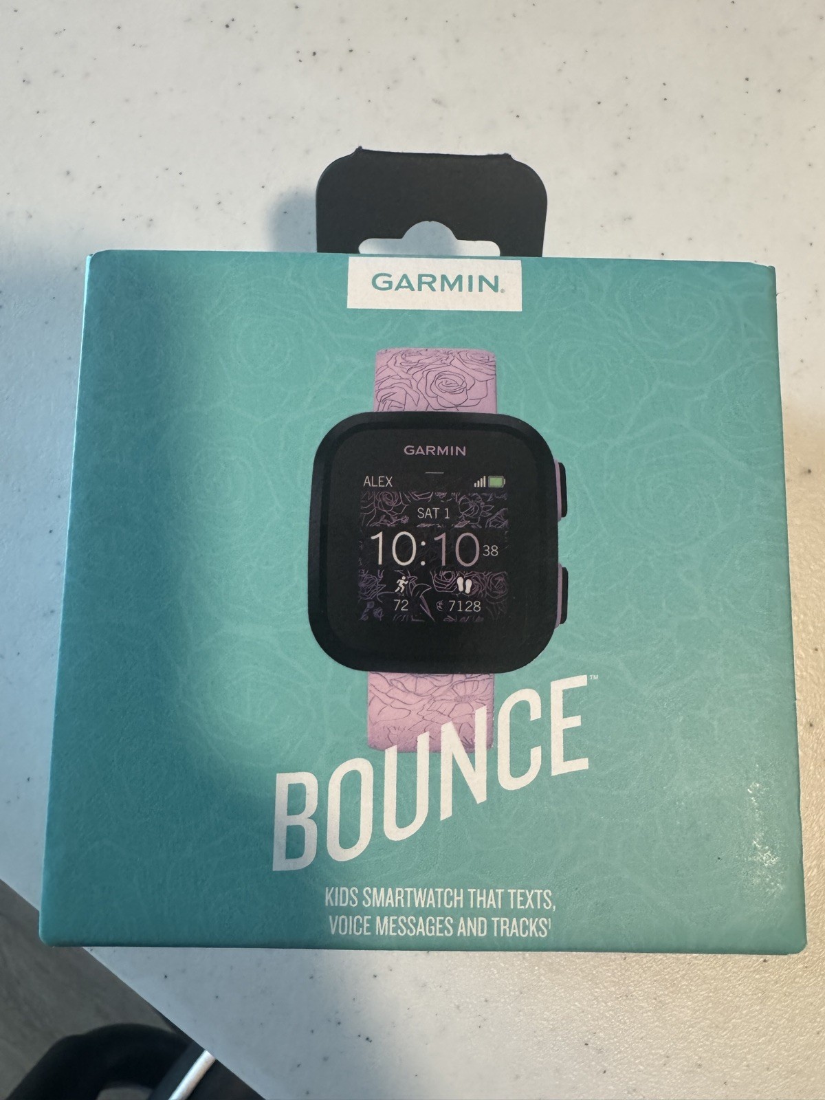 GARMIN Bounce Lilac Floral Smartwatch for Kids 010-02448-01-image