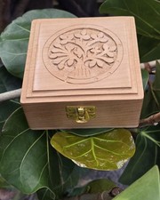 Tree Of Life Handcrafted Wooden Box 5x5