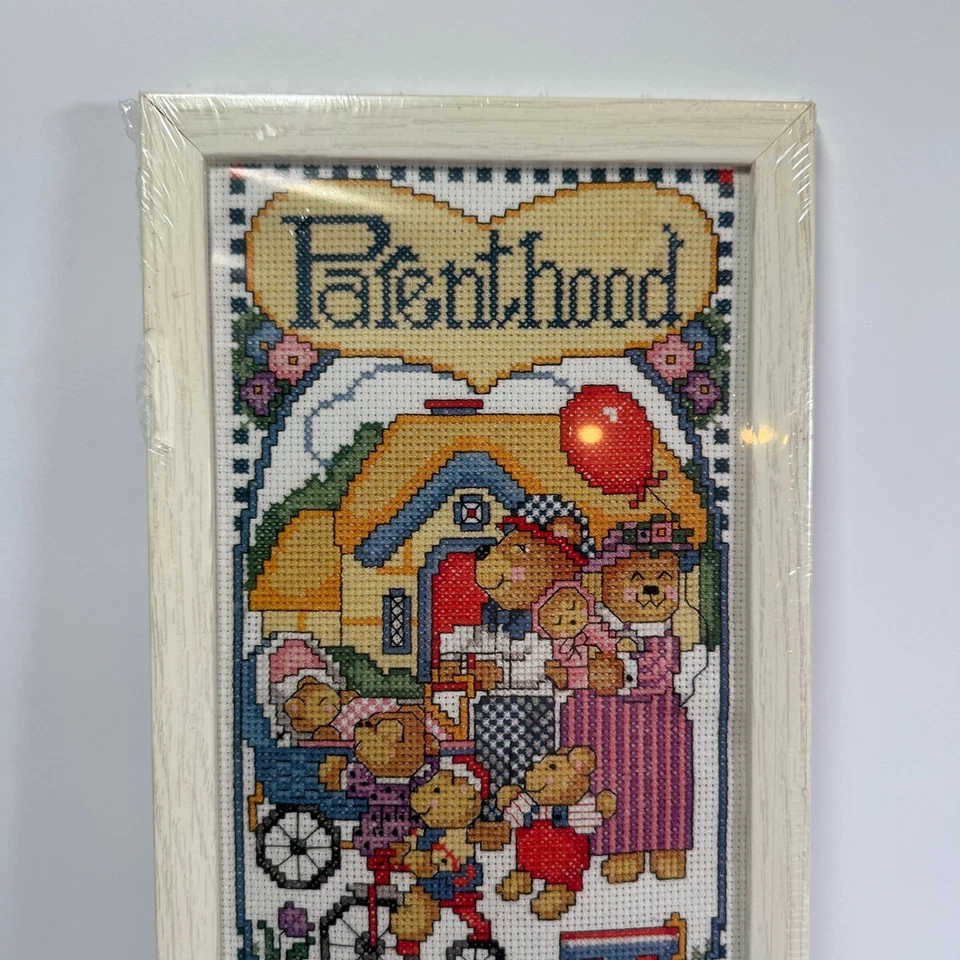 Design Works Counted Cross Stitch Kit PARENTHOOD Kit 9641 6"X12" w/ Frame NEW - Image 4 of 4