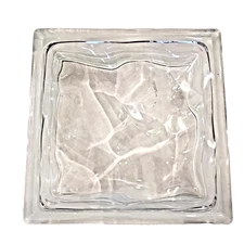 Vintage Pittsburgh Corning Decora Waves Architectural Glass Block  7 3/4" X 3"