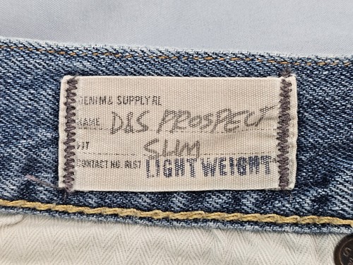 Men’s Denim Supply Ralph Lauren Prospect Slim Light Wash Jeans 40 x 31 Destroyed - Picture 11 of 13