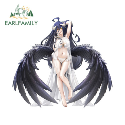 EARLFAMILY 5.1'' Anime Sexy Albedo Waifu Car Stickers Car Doors Motorcycle Decals