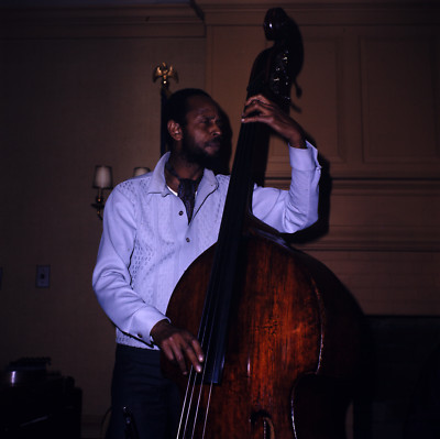 1975 Jazz Jimmy Heath Bros Bassist Percy Medium format Kodak slide photo