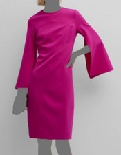 695 Rickie Freeman For Teri Jon Women's Pink Split-Sleeve Crepe Dress Size 2