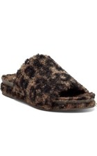Lucky brand Faux shearling Slippers , Gadini Dark Leopard Fleece 9 NIB   