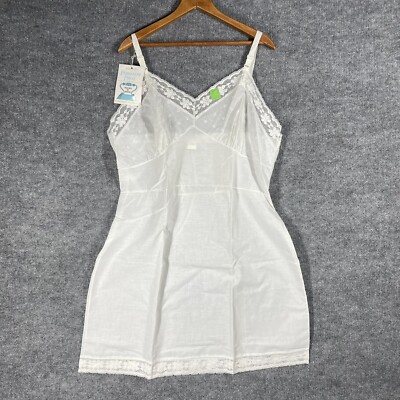 VINTAGE 60s Springmaid Slip Dress Petticoat Women Size 44 White Lace Kodel NOS | eBay VINTAGE 60s Springmaid Slip Dress Petticoat Women Size 44 White Lace Kodel NOS | eBay