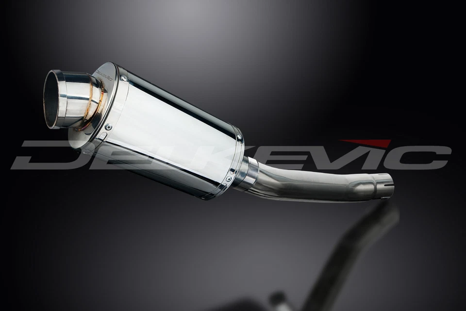 Suzuki GS500E GS500F 1989-2009 Echappement KIT-Silencieux 225mm Ovale Inox - Photo 3/4