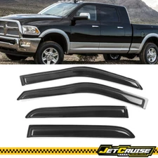 Fits 09-25 Ram 1500 Classic 2500 3500 Crew Cab Mega Cab Window Visors 4PCS