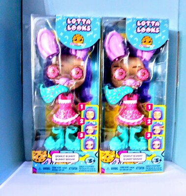 Lot of 2 (2pk deal) Lotta Looks Cookie Swirl Swirl Donut Bunny Mood Packs,NEW