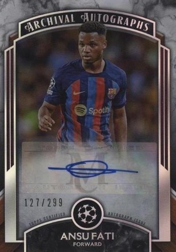 2022 Ansu Fati Auto Topps Finest Uefa Champions League Refractor