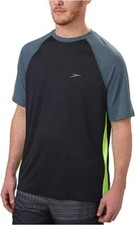 Speedo Men's UV Block The Burn Short Sleeve Swim Active Tee -Size: Medium, Large
