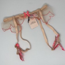 Agent Provocateur Lorna Nude Pink Suspender AP4 Large NWT