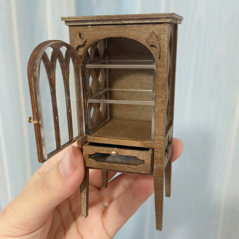 DIY 1:12 Scale Dollhouse Miniatures Furniture Unfinished Victoria Witch  Cabinet