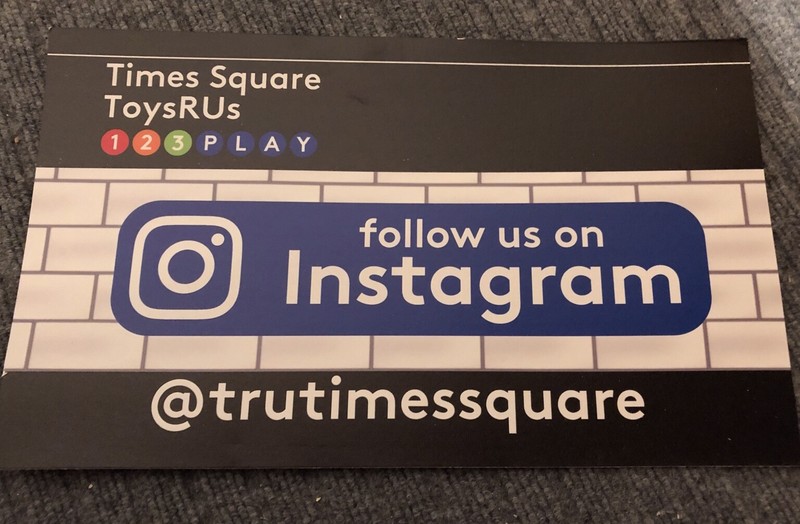 Toys "R" Us Times Square In Store Subway Sign - Instagram