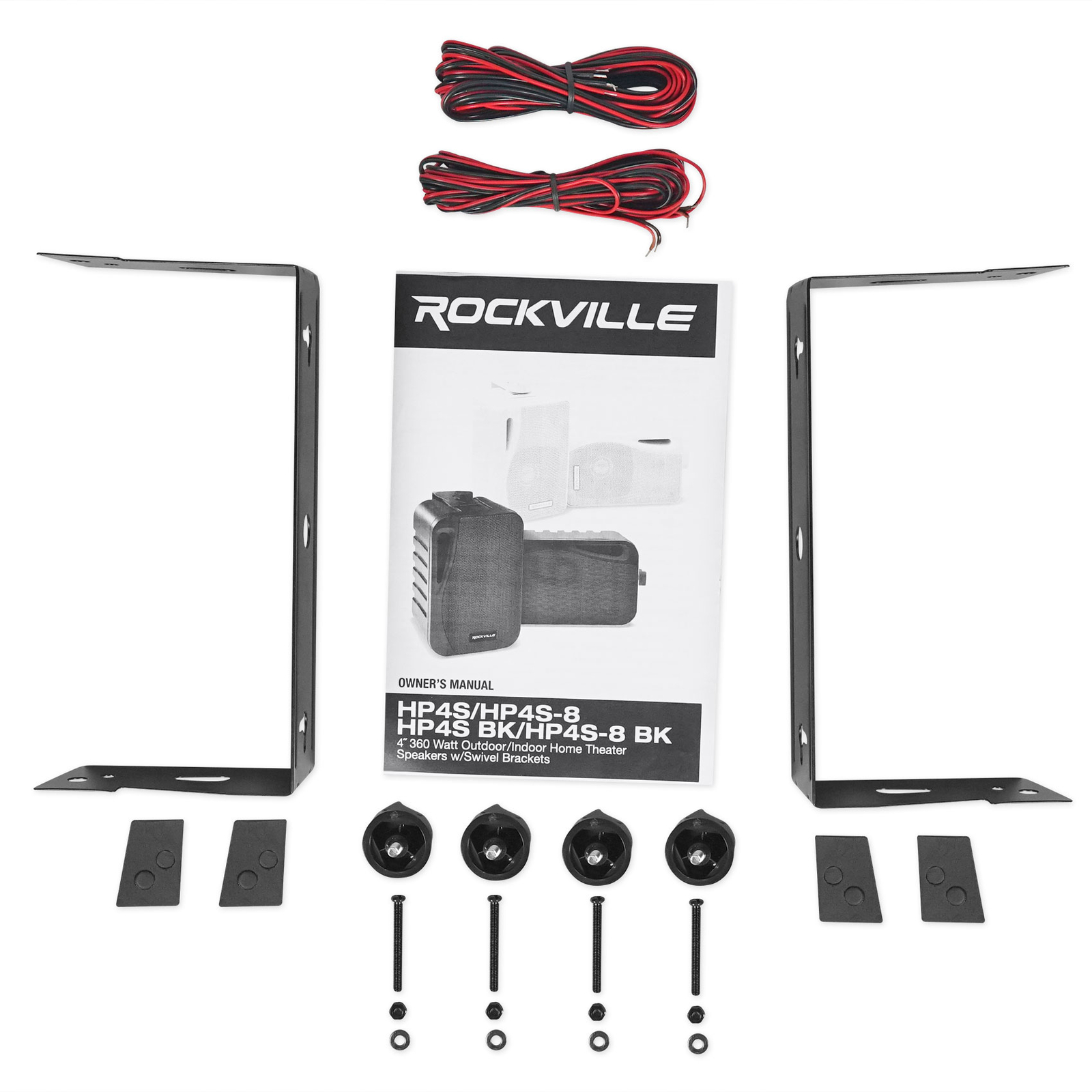 4 Rockville HP4S-8 Black 4 Морские коробчатые колонки с поворотным кронштейном для лодок