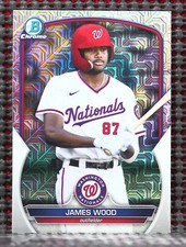 JAMES WOOD  -  2023 BOWMAN CHROME MEGA BOX PROSPECT IMAGE VARIATION #BCP129