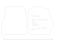 Toyota MR2 Mark 3 (2000 On) Tailored Car Floor Mats BLACK WHITE   EDGE