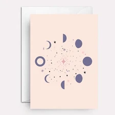 Moon card love - phases of the moon valentine's card by Paper Bound Greetings