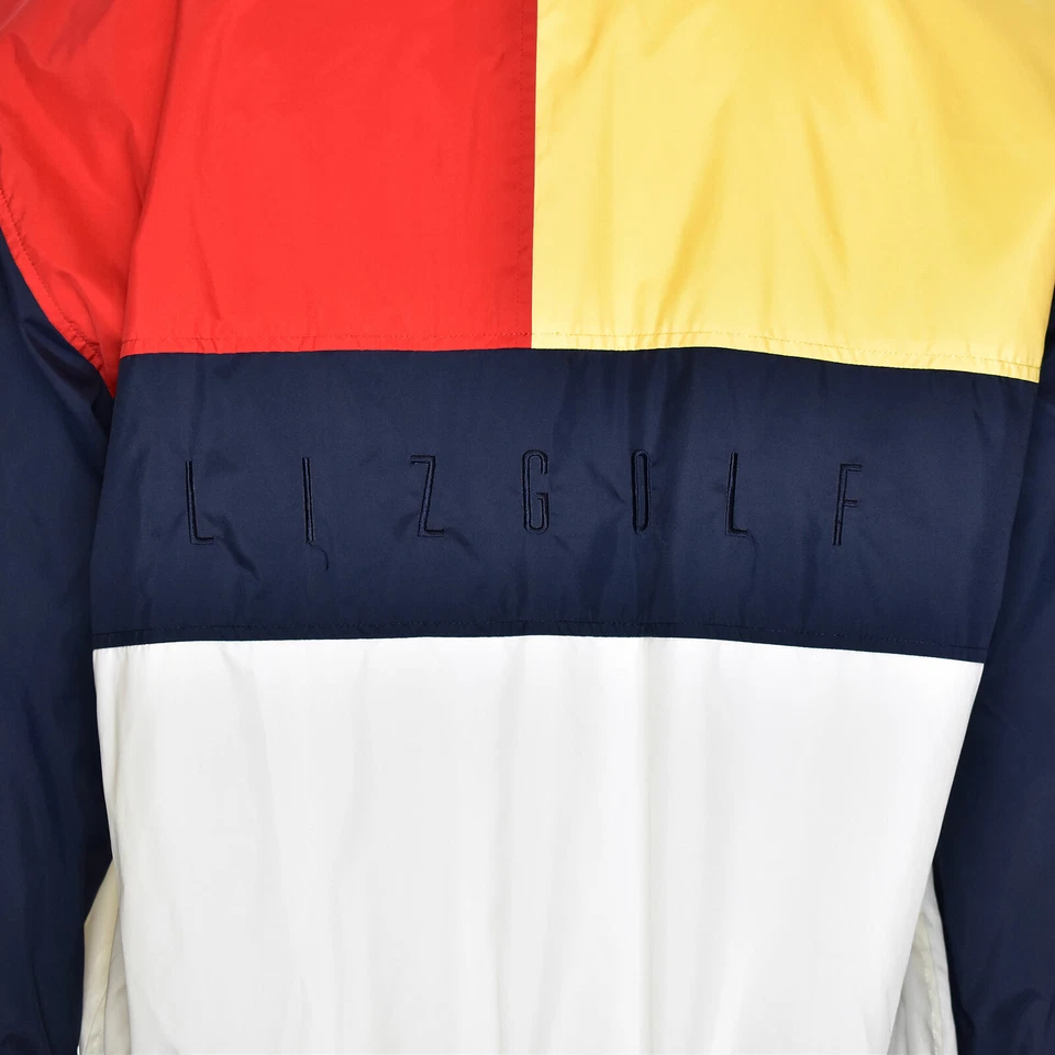 Chaqueta cortavientos de colección LIZ CLAIBORNE Golf años 90 bloques de color diseñador cremallera completa XL Foto 3 de 4