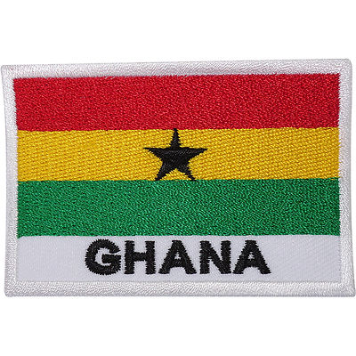 Ghana Flagge bestickt Nähen Patch Afrika Rasta Reggae T-Shirt Stickabzeichen