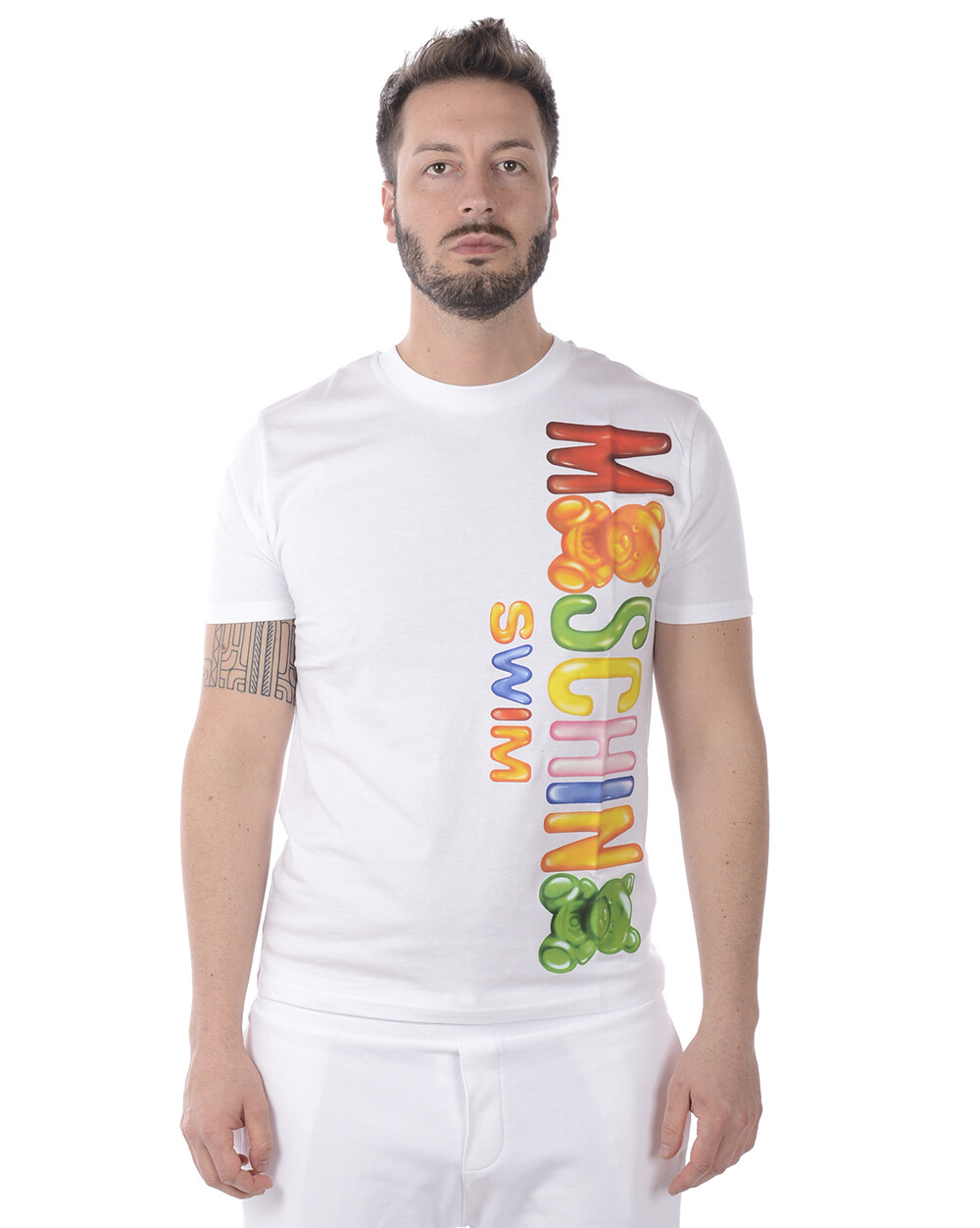 Мужская толстовка Moschino Swim T-Shirt из хлопка белая A1911 2325 1 Sz XL СПЕЦИАЛЬНОЕ ПРЕДЛОЖЕНИЕ 31890₽