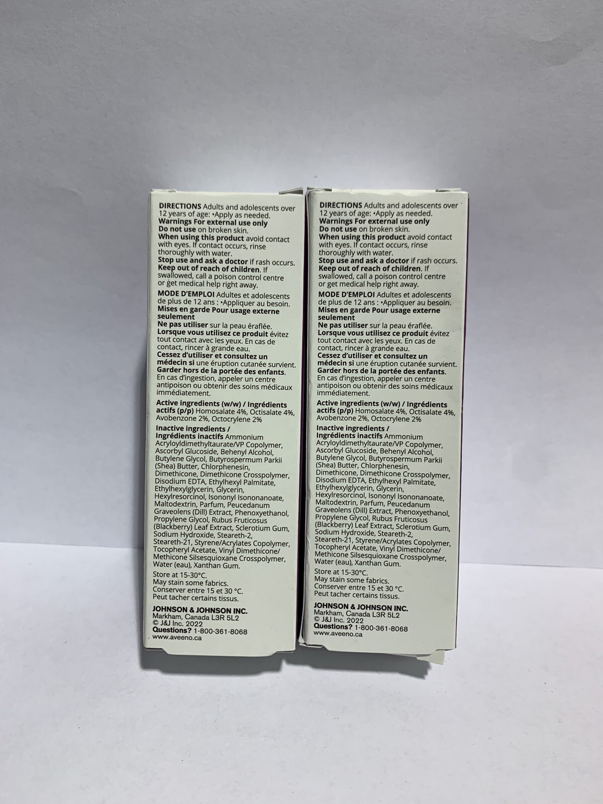 NEW! 2X!  Aveeno Absolutely Ageless Daily Moisturizer SPF 30 50Ml