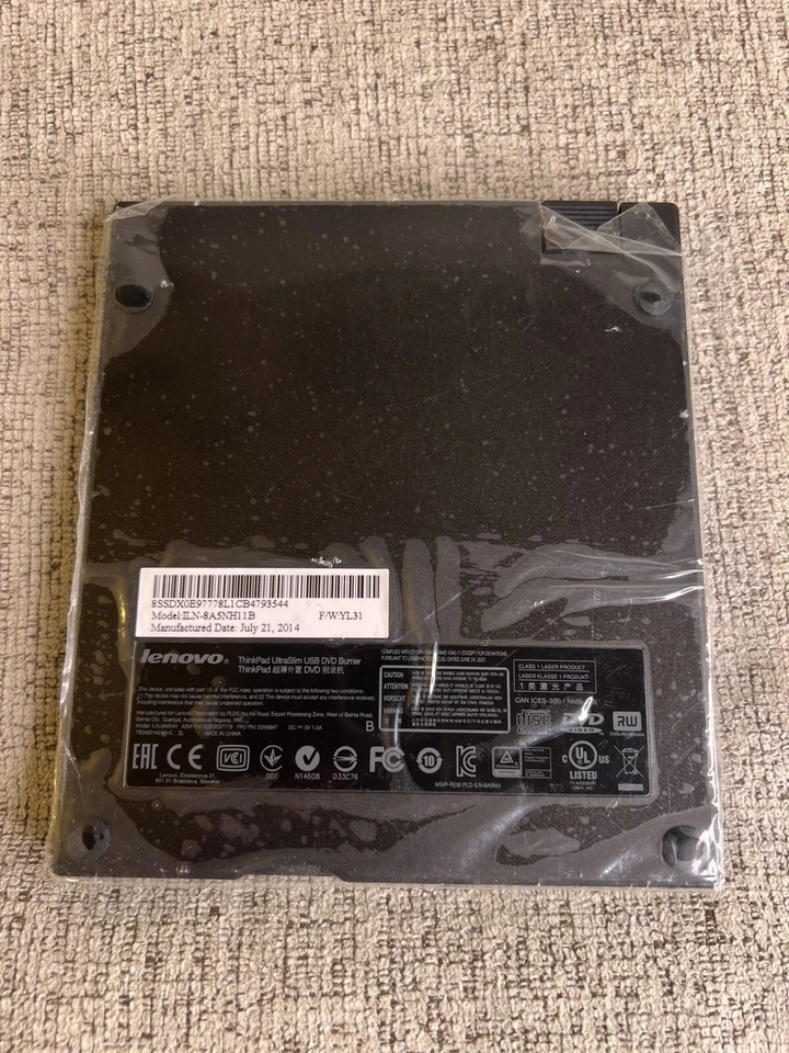 Lenovo ThinkPad Ultra Slim USB Grabadora de DVD LN-8A6NH11B DVD-RW Foto 2 de 4