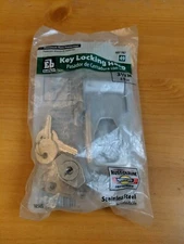 Everbilt 3-1/2 in. Stainless Steel Door Latch Safety Key Locking Hasp 18565