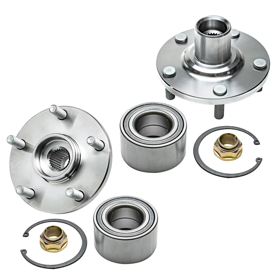 Front + Rear Wheel Bearing and Hub Set for Toyota Camry Solara 4 Cyl Non - ABS - Image 3 of 4