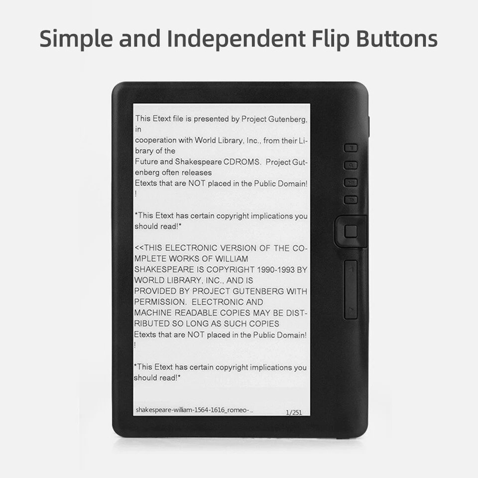 Portable E-book Reader 7 inch Multifunctional E-reader 16GB Memory Compact H4W7 - Image 4 of 4